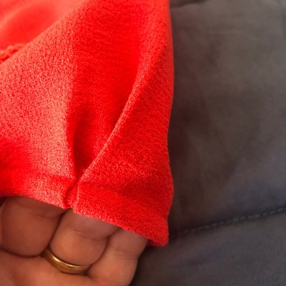 UO Pins & Needles Red Crepe Dress w/ Lace Cut-Outs Sz 2 - Picture 7 of 8